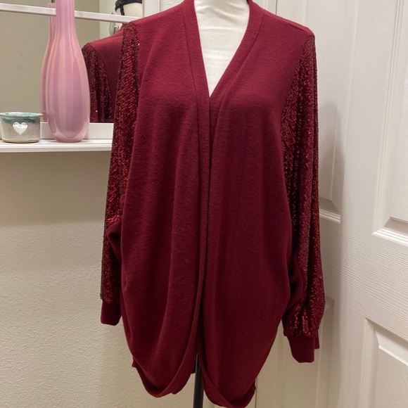 SEQUIN CARDIGAN SWEATER - Picture 2 of 8